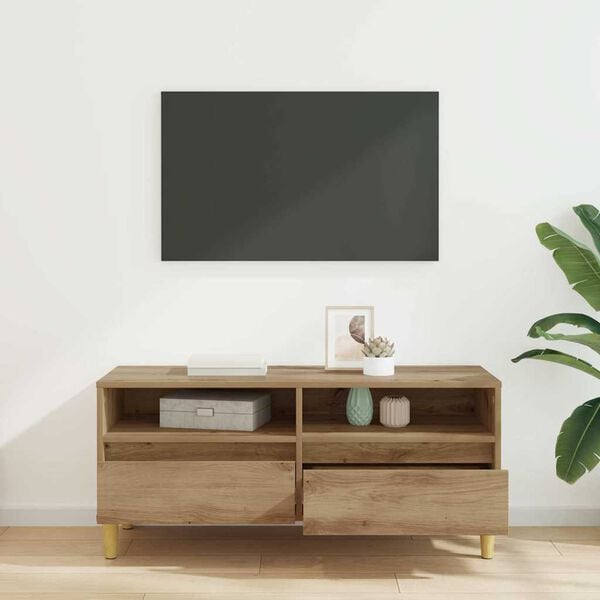 vidaXL TV Cabinet Artisan Oak 100 x 34.5 x 44.5 cm Engineered Wood