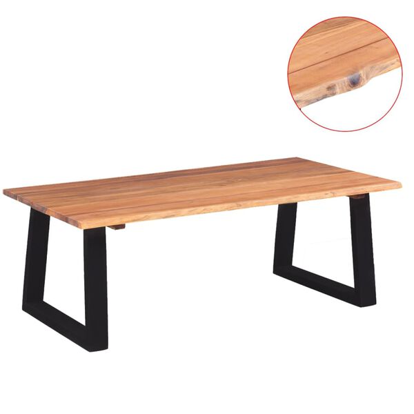 vidaXL Coffee Table Solid Acacia Wood 110x60x40 cm
