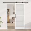 vidaXL Sliding Door ORKDAL White and Black 78 x 202 cm