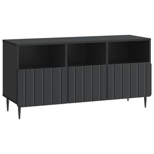 vidaXL TV Cabinet with Drawer Black 102 x 34.5 x 50 cm Engineered Wood