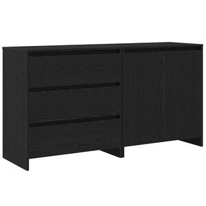 vidaXL Sideboard 2 pcs Black 70 x 41 x 75 cm Engineered Wood