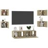 vidaXL 6 Piece TV Cabinet Set Sonoma Oak Engineered Wood
