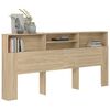 vidaXL Headboard Cabinet Sonoma Oak 220x19x103.5 cm