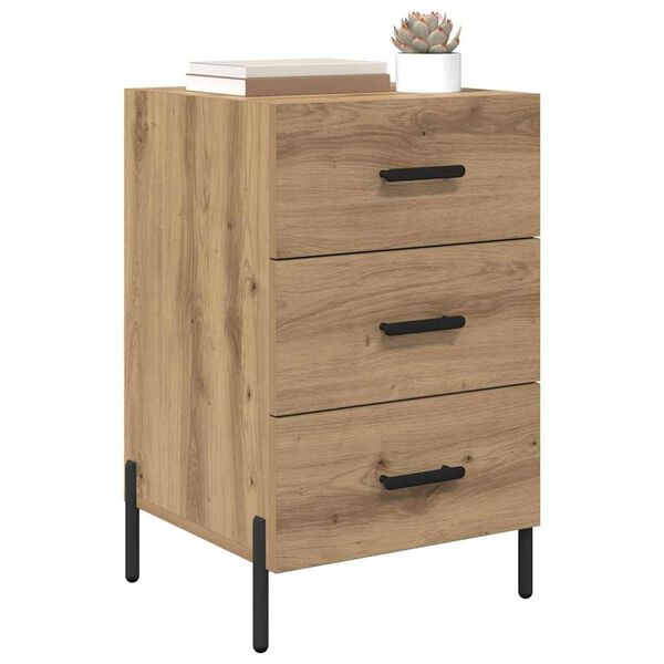 vidaXL Bedside Cabinet Artisan Oak 40 x 40 x 66 cm Engineered Wood