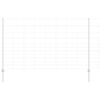 vidaXL Outdoor Wild Fence with Posts 25 x 1.4 m Galvanised Steel Mesh