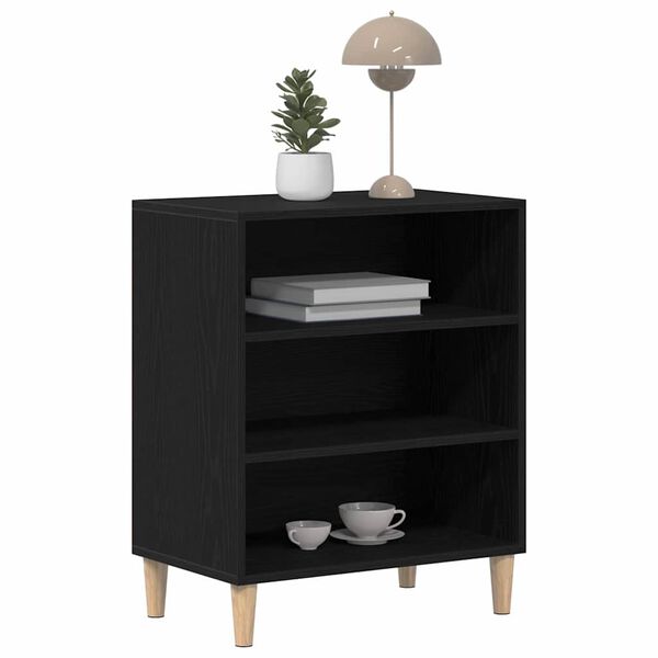 vidaXL Sideboard Black Oak 57 x 35 x 70 cm Engineered Wood
