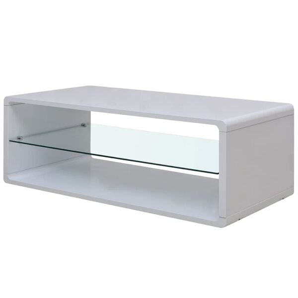 vidaXL High Gloss Coffee Table White