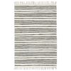 vidaXL Hand-woven Chindi Rug Cotton 120x170 cm Anthracite and White