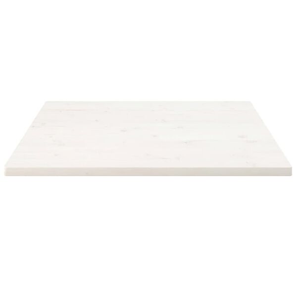 vidaXL Table Top White 90x90x2.5 cm Solid Wood Pine Square