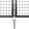 vidaXL Mesh Garden Gate Anthracite 300x125 cm Galvanised Steel