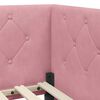 vidaXL Corner Bed Frame with Headboard Pink 90 x 200 cm Velvet