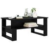 vidaXL Coffee Table Black Oak 90 x 50 x 40 cm Engineered Wood