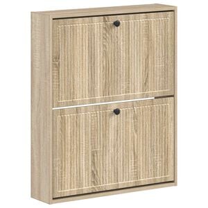 vidaXL Wall-Mounted Shoe Cabinet EDE 71 x 17 x 86 cm Engineered Wood