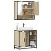 vidaXL 2 Piece Bathroom Furniture Set Sonoma Oak Engineered Wood