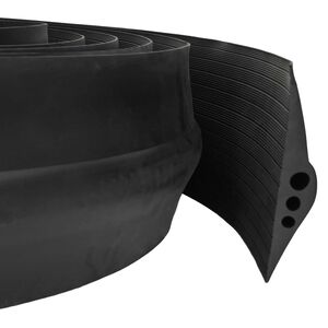 vidaXL Garage Floor Seal Black 74 x 20 mm 1 m EPDM Rubber