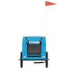 vidaXL Pet Bike Trailer Blue Oxford Fabric and Iron