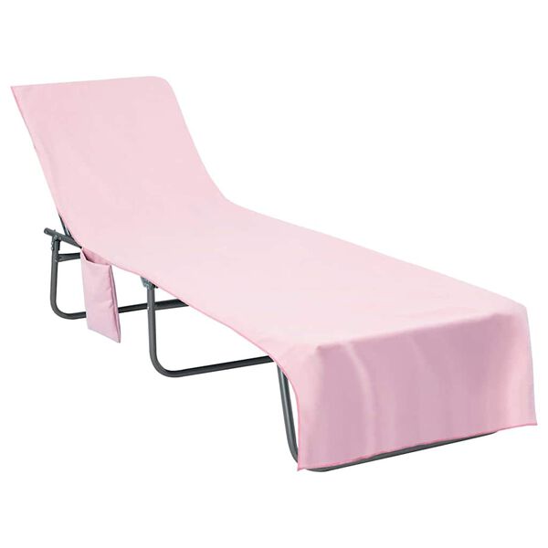 vidaXL Sunlounger Towels 2 pcs Pink 210 x 75 cm
