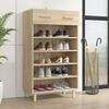 vidaXL Shoe Cabinet Sonoma Oak 60x35x105 cm Engineered Wood