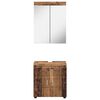 vidaXL Bathroom Furniture Set with Door TULUM Old Wood Engineered Wood