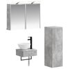 vidaXL Bathroom Cabinet Set 4 pcs Concrete Grey Engineered Wood