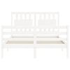 vidaXL Bed Frame without Mattress White 140x200 cm Solid Wood