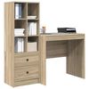 vidaXL Desk with Drawer 2 pcs Sonoma Oak