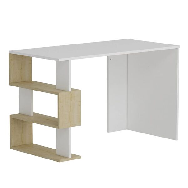 Homemania Computer Desk Patara 120x60x75 cm White and Oak