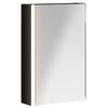vidaXL Bathroom Mirror Cabinet Black Oak 33 x 11.5 x 50 cm