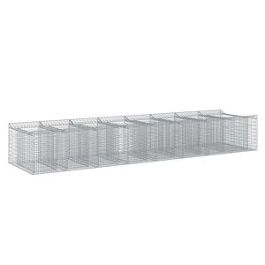 vidaXL Gabion Raised Bed 3 pcs 400 x 100 x 60 cm Galvanised Steel