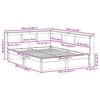 vidaXL Bookcase Bed 2 pcs Wax Brown 200 x 150 cm Solid Pine Wood