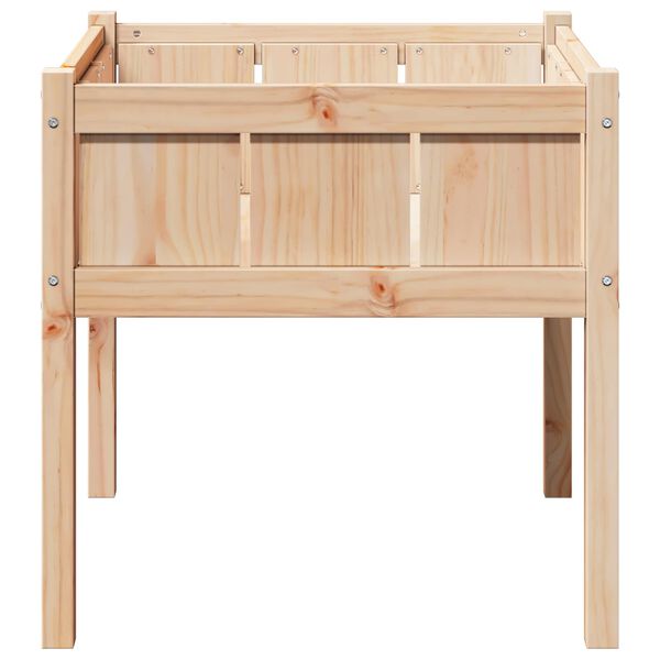 vidaXL Garden Planter Nature 70 x 70 x 70 cm Solid Pine Wood