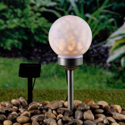 HI Solar LED Rotating Garden Ball Light 20 cm