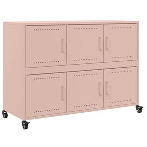 vidaXL Sideboard Pink 100,5x39x72 cm Steel