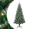 vidaXL Artificial Pre-lit Christmas Tree Green 240 cm PVC and Metal