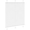 vidaXL Pleated Blind White 120x100 cm Fabric Width 119.4 cm Polyester