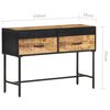 vidaXL Console Table 110x35x75 cm Rough Mango Wood