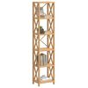 vidaXL 6-Tier Shelf 40x30x181 cm Solid Wood Oak