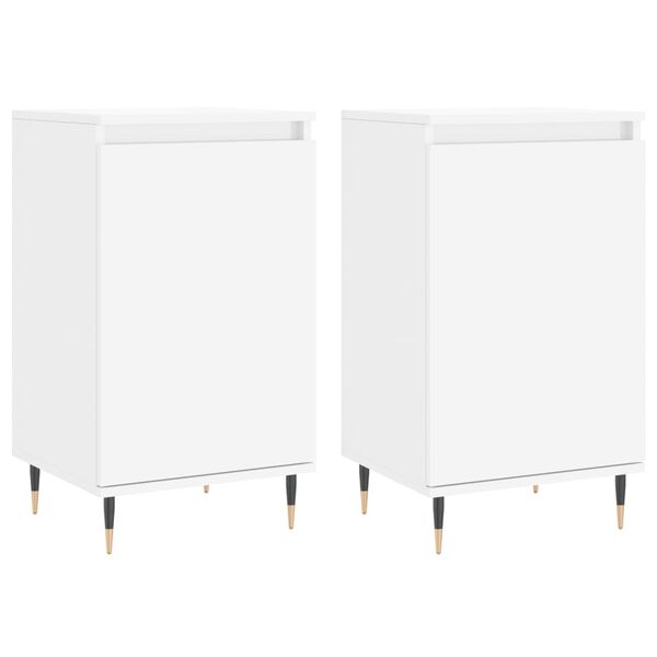 vidaXL Sideboards 2 pcs White 40x35x70 cm Engineered Wood