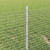 vidaXL Fence with Post Silver 0.4 x 50 m Steel