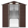 vidaXL Garden Shed Brown 191x980x198 cm Galvanised Steel