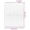 vidaXL Grill Grate Silver 40 x 30 cm Stainless Steel