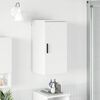 vidaXL Bathroom Cabinet with Door High Gloss White 30 x 31.5 x 61 cm