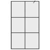 vidaXL Walk-in Shower Wall with Clear ESG Glass 115x195 cm Black