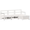 vidaXL 4 Piece Garden Sofa Set White Solid Wood Pine