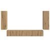vidaXL Wall-mounted 4 pcs Artisan Oak