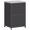 vidaXL Kitchen Storage with Shelf Black 60 x 50 x 92 cm Steel
