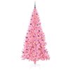 vidaXL Christmas Tree with 300 LEDs with Stand Pink 210 cm PVC