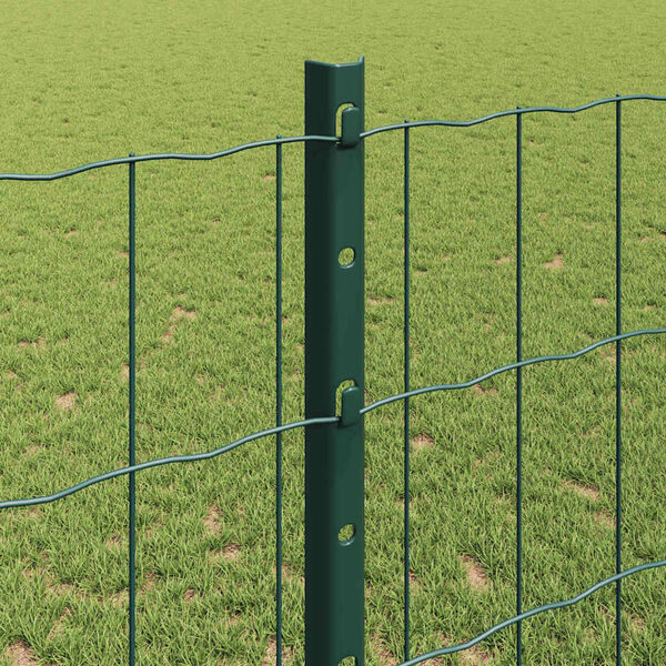 vidaXL Fence and Post Green 1.2 x 10 m Steel