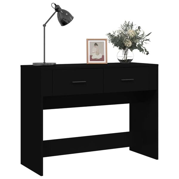 vidaXL Console Table Black 100x39x75 cm Engineered Wood