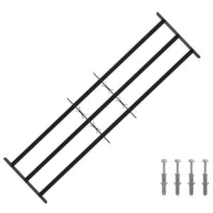 vidaXL Security Grille for Windows with 3 Crossbars 3 pcs 93-174 cm